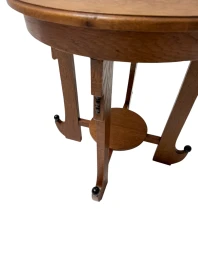 Art Deco Amsterdamse School Oak Side Table, 1920s